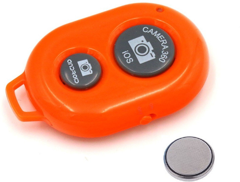 ReTrack Camera Wireless Bluetooth Remote Controler Shutter For Selfie Stick-Tripod-Samrt Phone Camera Remote Control(Orange)
