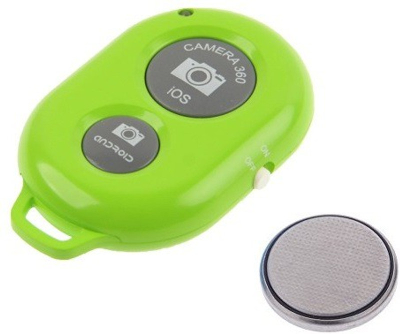 ReTrack Camera Wireless Bluetooth Remote Controler Shutter For Selfie Stick-Tripod-Samrt Phone Camera Remote Control(Green)