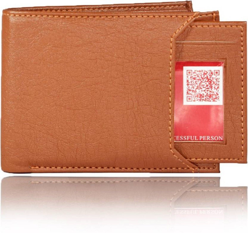 frs Men Tan Artificial Leather Wallet(7 Card Slots)