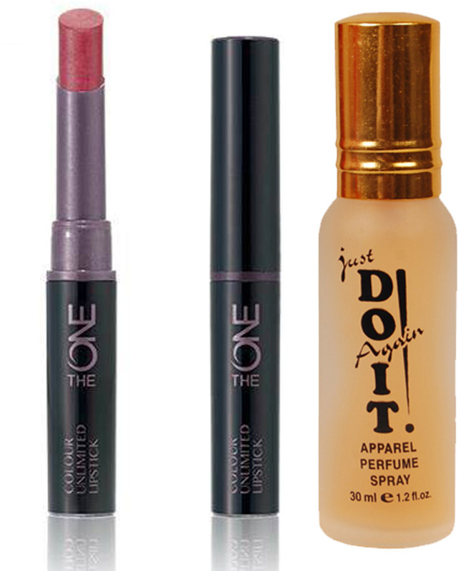 Oriflame Sweden The ONE Colour Unlimited Lipstick 1.7g (Always Cranberry - 30572) With Just Do It Perfume 30ml(Set of 2)