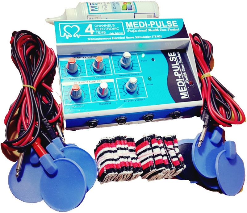 MEDI-PLUSE 4CH TENS MACHINE WITH GEL BOTTLE ( BLUE ) muscle stimulater Electrotherapy Electrotherapy Device(4CH TENS WITH GEL BOTTLE ( BLUE ))