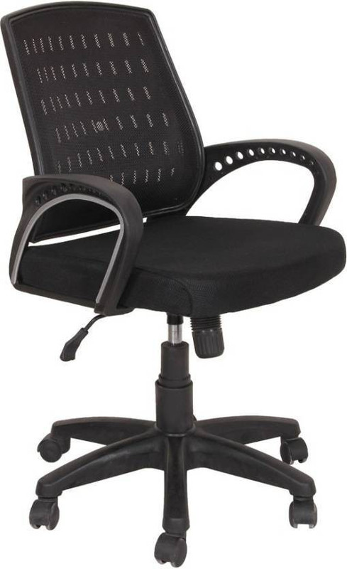 s k modern art Fabric Office Visitor Chair(Black)