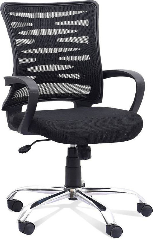 s k modern art Fabric Office Executive Chair(Black)