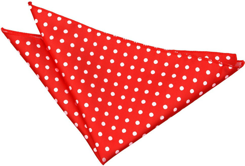 style along Polka Print Satin Blend, Cotton Blend Pocket Square