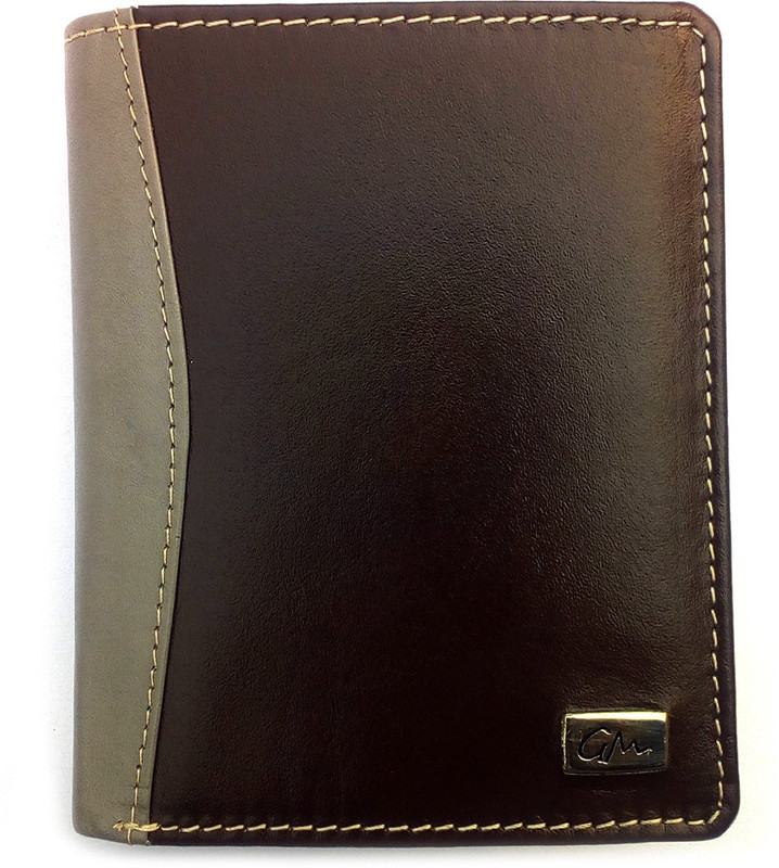 gentleman Boys Multicolor Genuine Leather Wallet(9 Card Slots)