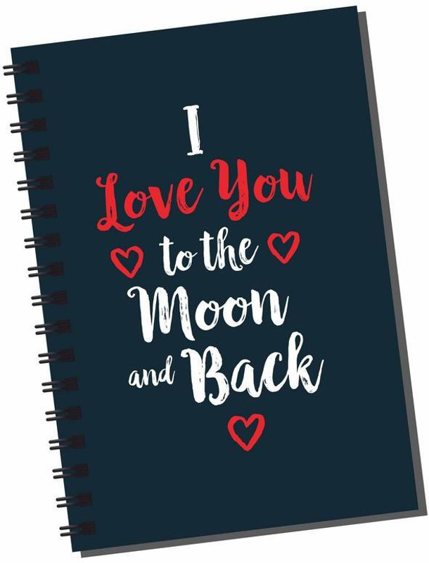 dpotli A5 Diary(I love you to the moon and back, Multicolor)