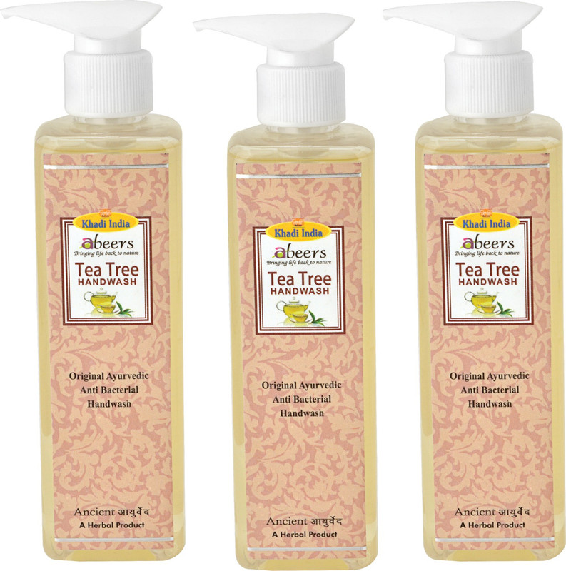 khadi abeers TEA TREE HANDWASH - Set of 3 pcs Pump Dispenser(3 x 83.33 ml)