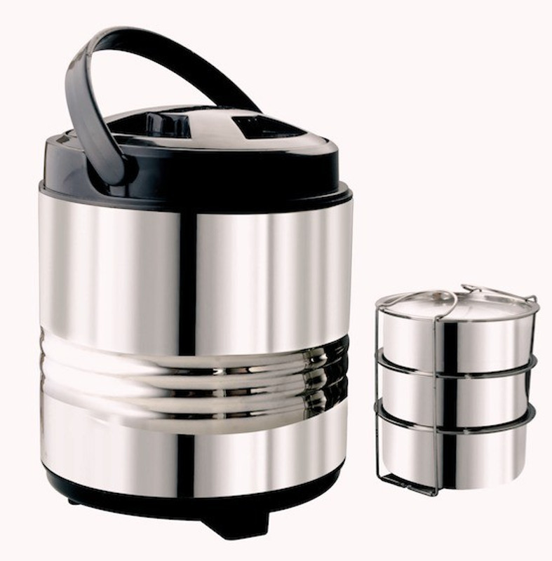 ae maharani JOY LUNCH BOX THERMOSTEEL 3 Containers ( Steel in Steel out) 3 Containers Lunch Box(1800 ml)