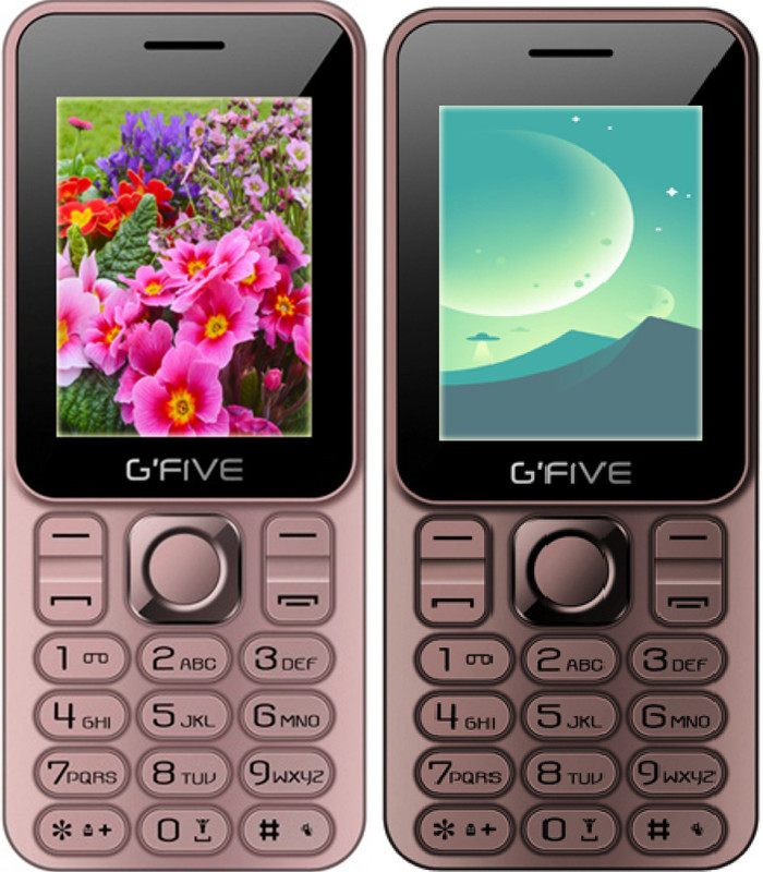 Gfive Z13 Combo of Two Mobile(Coffee, Rose Gold)