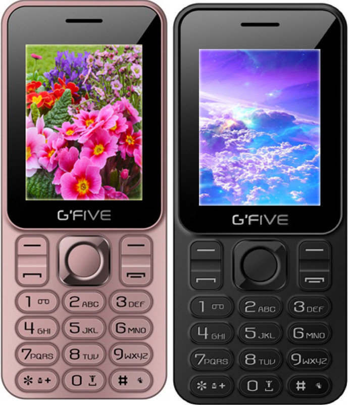 Gfive Z13 Combo of Two Mobile(Black, Rose Gold)