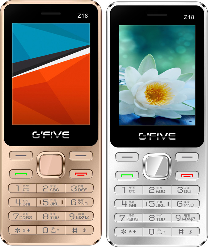 Gfive Z18 Combo of Two Mobile(Silver, Gold)