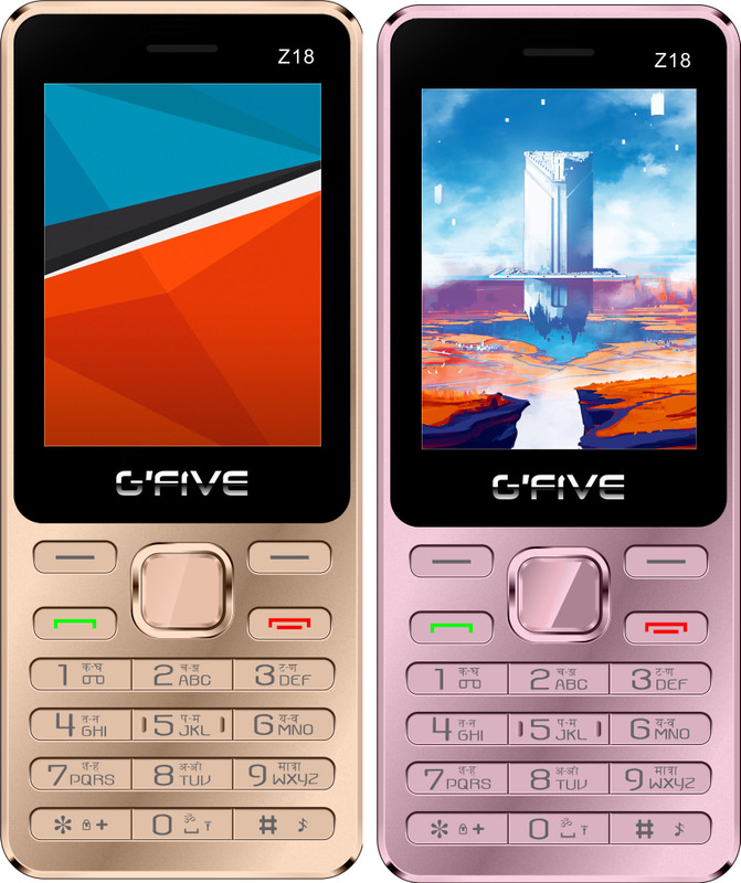 Gfive Z18 Combo of Two Mobile(Gold, Pink)