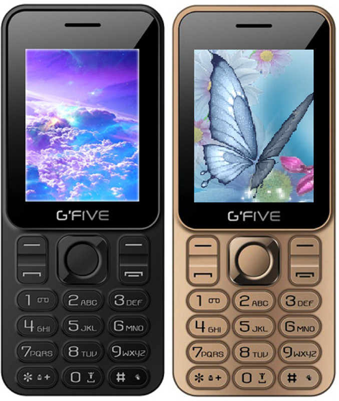 Gfive Z13 Combo of Two Mobile(Black, Champagne gold)