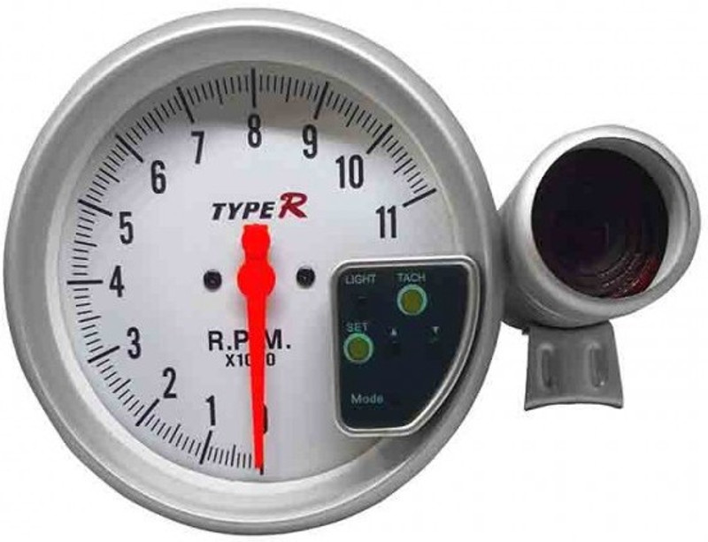 Fuji New 5" White Monster Tachometer RPM Meter 7 Colors Shift Light & Recall Digital Speedometer(Universal For Car Universal For Car)