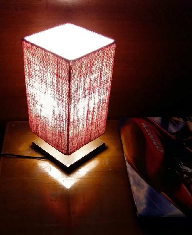 navi creation tch003 Table Lamp(33 cm, brown wooden)