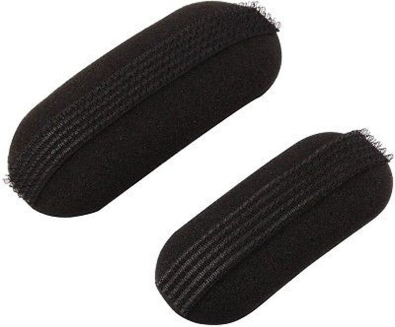 Perfect shopo 2 Pcs Black Sponge Hair Clip Volume Bumpit Padding Bun Updo / 2 pcs Hair soft Bumpits with clip/Puff maker Hair Clip(Black)