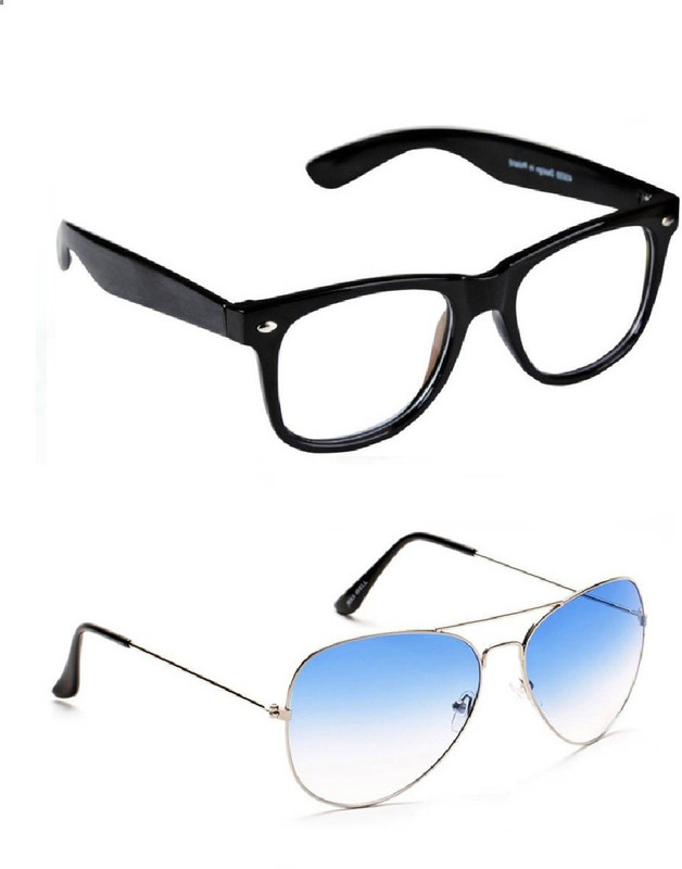 Natural Creation Aviator, Butterfly Sunglasses(Blue, Clear)