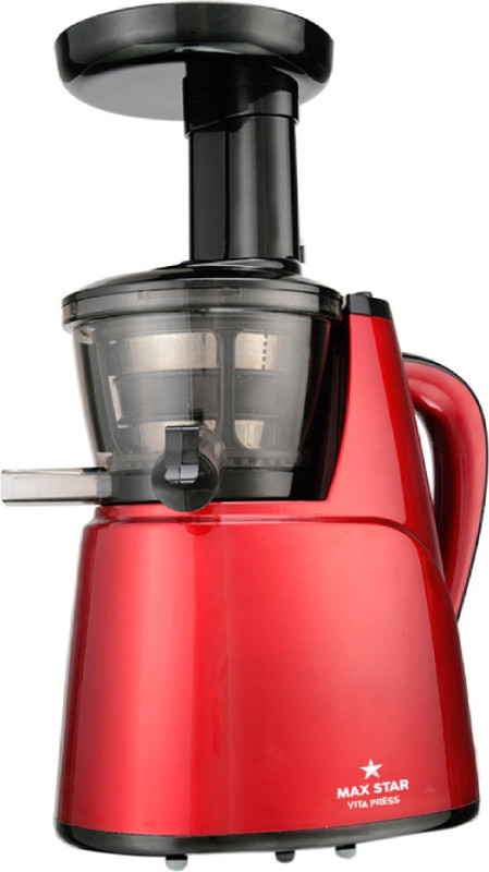Maxstar Cold Press Juicer CPJ01 Vita Press 150 W Juicer(Red, Black, 1 Jar)