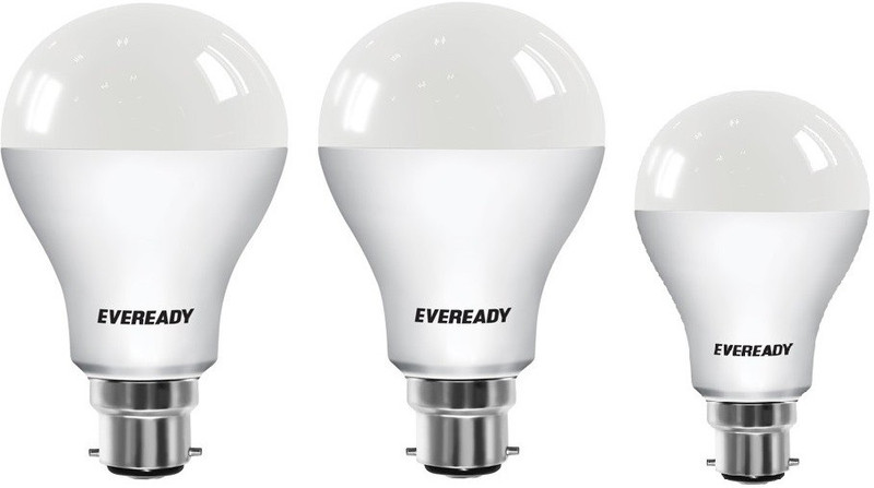 Eveready 12 W, 12 W, 9 W Globe B22 LED Bulb(White, Pack of 3)