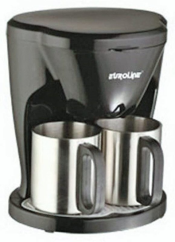 euroline EL 1102 2 Cups Coffee Maker(Silver & Black)