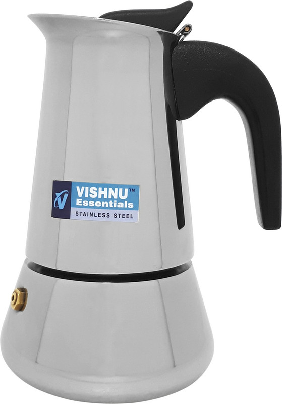 Vishnu Essentials Atlasware 6 6 Cups Coffee Maker(Silver)