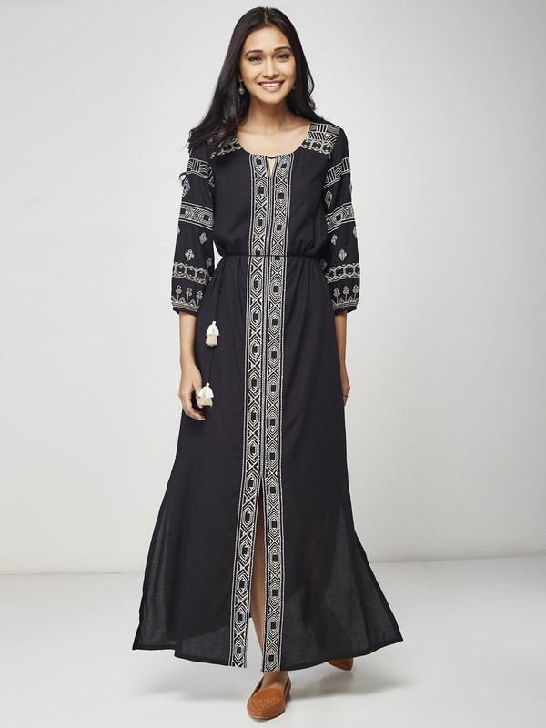 Global Desi Women A Line Black Dress | Desertcart Brunei Global Desi Women A Line Black Dress | Desertcart Brunei