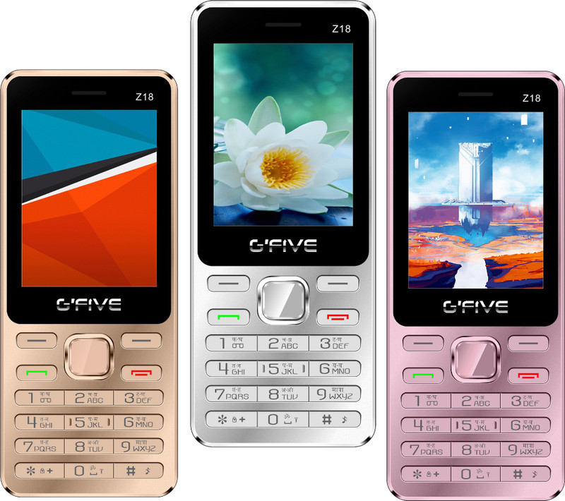 Gfive Z18 PACK OF THREE MOBILE(Silver, Gold, Pink)