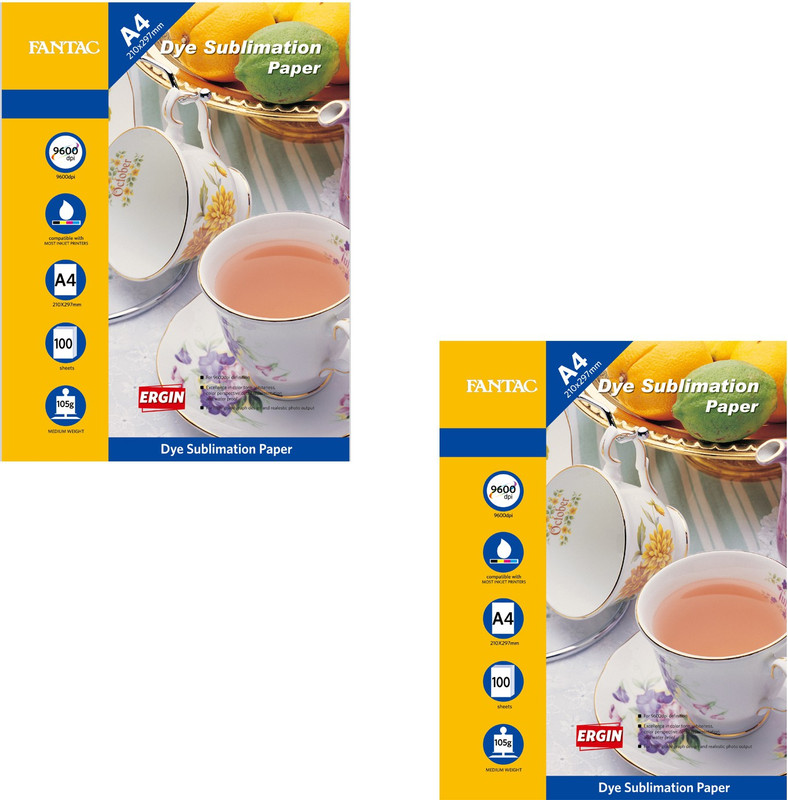 fantac Matte Coated Dye Sublimation Paper Plain A4 Sublimation Mug Printing Paper(Set of 2, White)