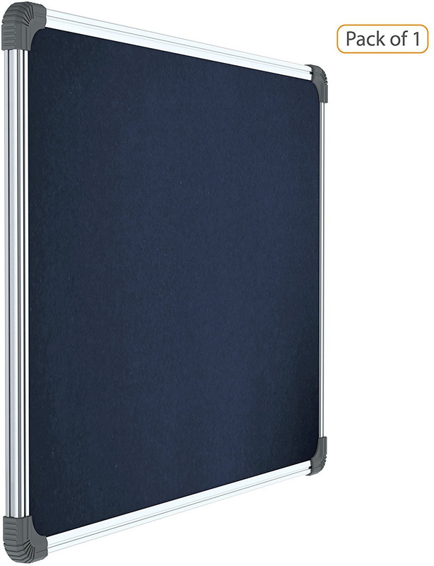 navneet Notice board High Tear-resistance Velvet Cloth to Ensure Longevity in Any Environment Satin-finish Alloy Aluminium Frame and ABS Corners for Superior Aesthetics High Density Fibreboard Ensures Documents Stay Securely Pinned Bulletin Board(Blue, Red, nreen)