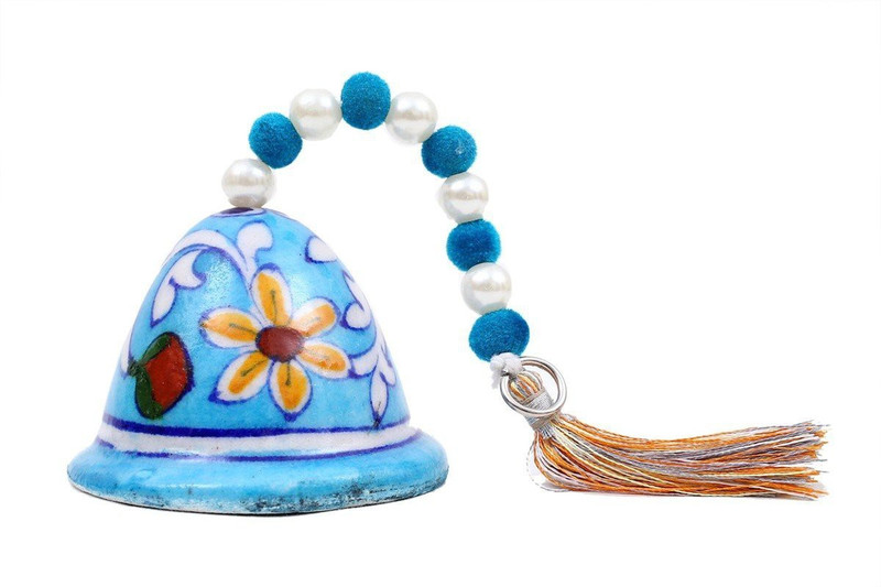 om craft villa Ceramic Decorative Bell(Multicolor, Pack of 1)