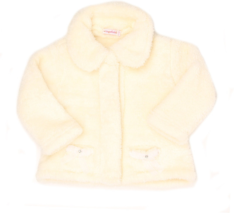 Wingsfield Full Sleeve Solid Baby Girls Jacket