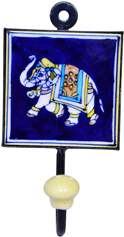 om craft villa Ceramic Key Holder(1 Hooks)