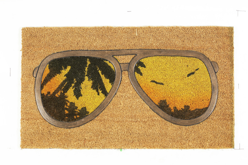 sparrow decors Coir, PVC (Polyvinyl Chloride) Door Mat(Multicolor, Medium)