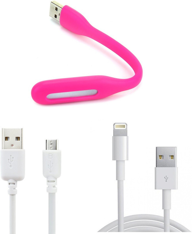 MINIFOX PORTABLE LED LAMP, SAMSUNG CABLE, IPHONE CABLE Combo Set