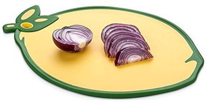 hobby life Plastic Cutting Board(Yellow, Green Pack of 1)