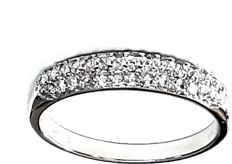 sparkle jewels LOVE BANDS FOR WOMEN AND GIRLS IN AAA CUBIC ZIRCONIA GEMSTONES Copper Cubic Zirconia Platinum Plated Ring