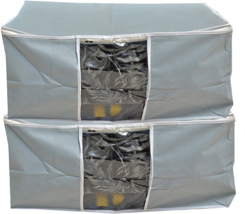Kuber Industries Underbed Storage Bag, Storage Organiser,Blanket Cover Set of 2 Pcs - Grey (Extra Large Size With Handle)(Grey)