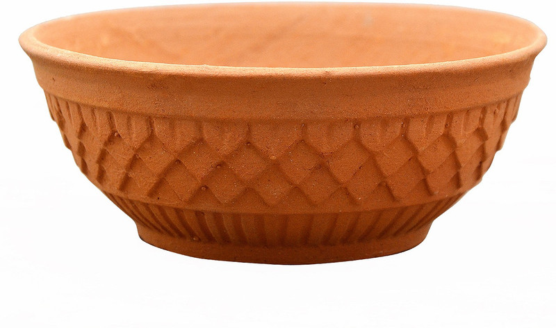 om craft villa Pottery Bowl Set(Brown, Pack of 2)