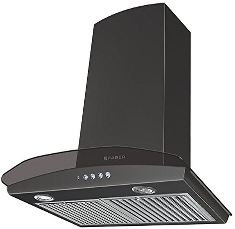 Faber Hood Tratto Plus Bk LTW 60 (Coffee Maker From Giftipedia) Wall Mounted Chimney(Black 1000)