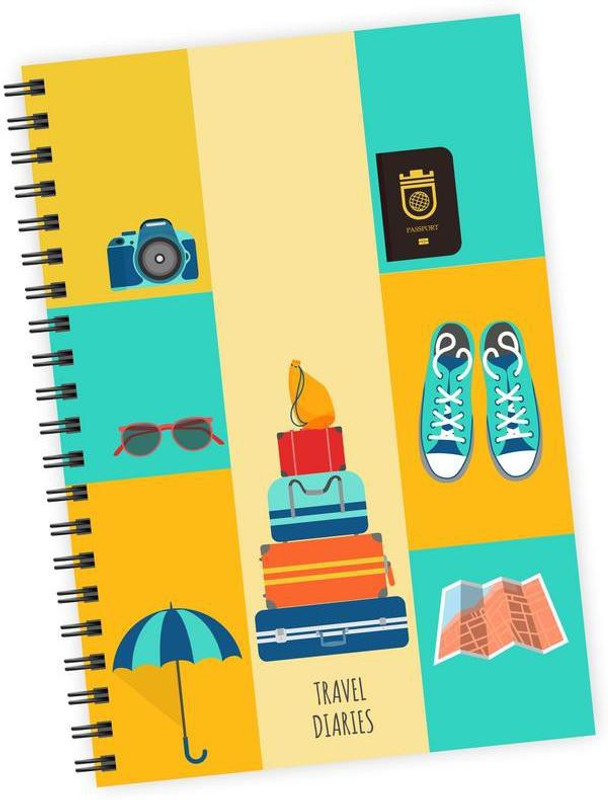 dpotli A5 Notebook(Travel Diaries, Multicolor)