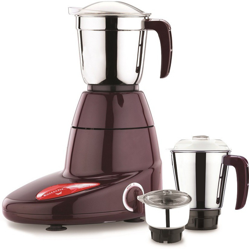 Butterfly NOVO 750 W Mixer Grinder(CHERRY RED, 3 Jars)