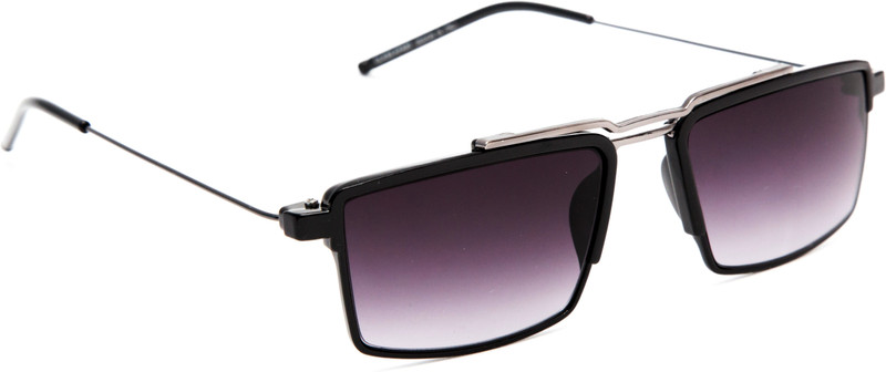 TheWhoop Rectangular Sunglasses(Black)