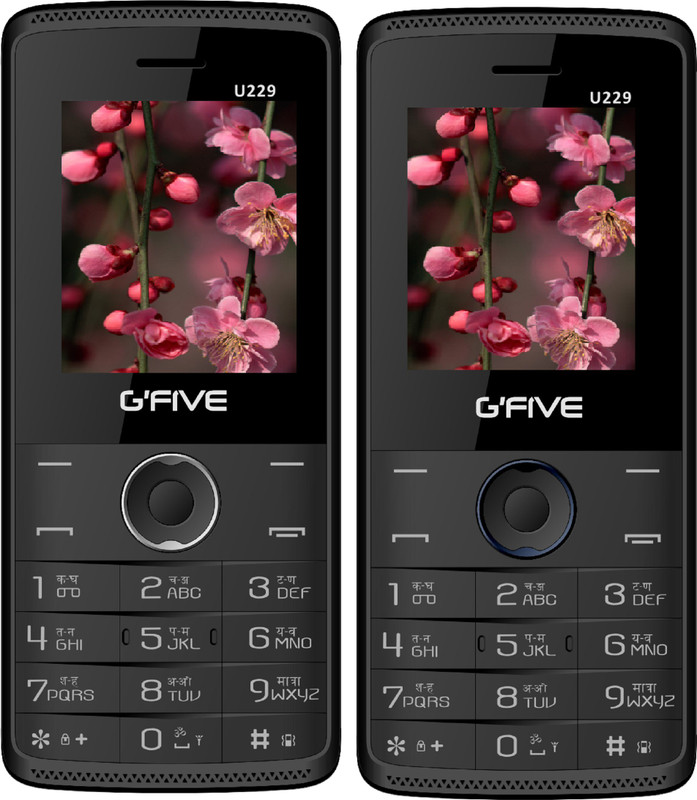 Gfive U229 Combo of Two Mobile(Black $$ Grey & Black $$ Blue)