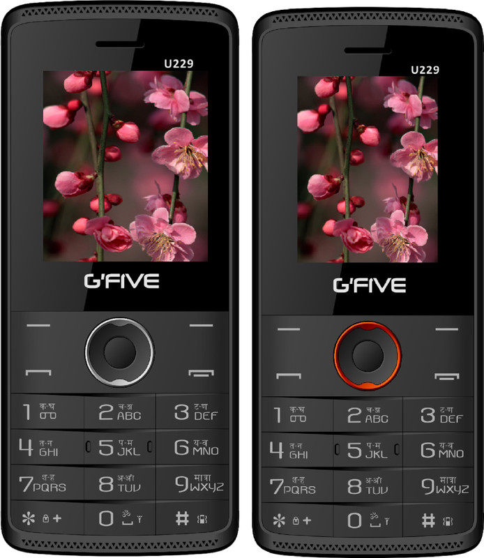 Gfive U229 Combo of Two Mobile(Black $$ Grey & Black $$ Orange)