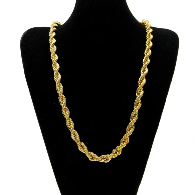 xoonic thick, long gold plated rope chain , 24 Inch Long, 5 mm thick Gold-plated Plated Brass Chain