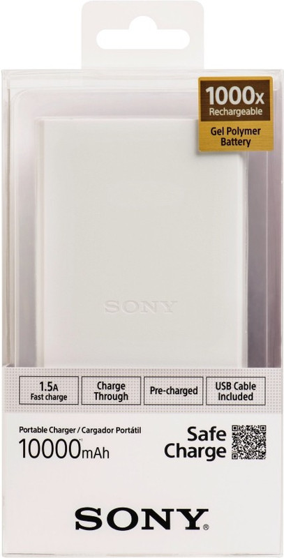 sony CPV10 Sony 10000 Power Bank (CP-V10B, CP-V10B/WC IN 10000MAH with Fast Charging)(WC, Lithium Polymer)
