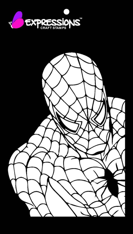 expressions craft stamps Marvel Spiderman EST6014 Hand made Design Stencil(Pack of 1, Art Stencil)