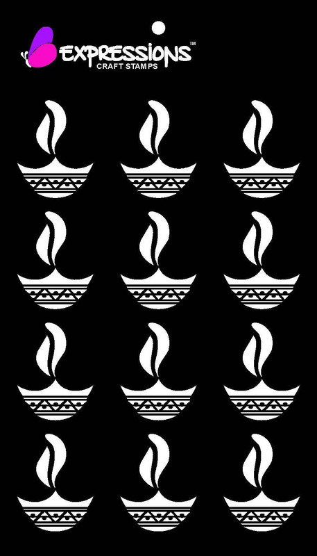 expressions craft stamps Deepa EST6009 Hand made Design Stencil(Pack of 1, Art Sencil)