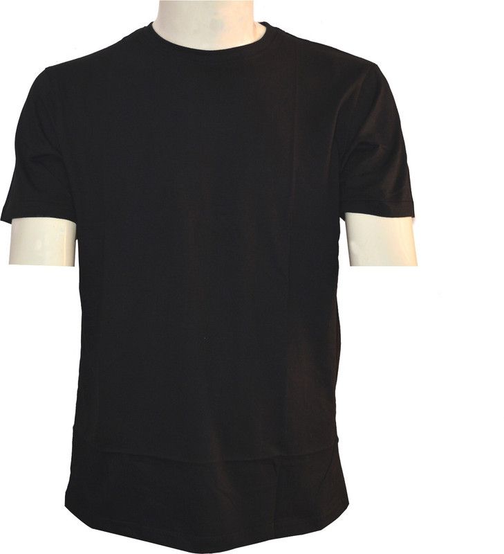 casual era Solid Men Round or Crew Reversible Black T-Shirt