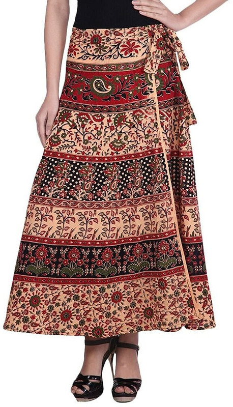 outlook enterprises Floral Print Women Wrap Around Multicolor Skirt